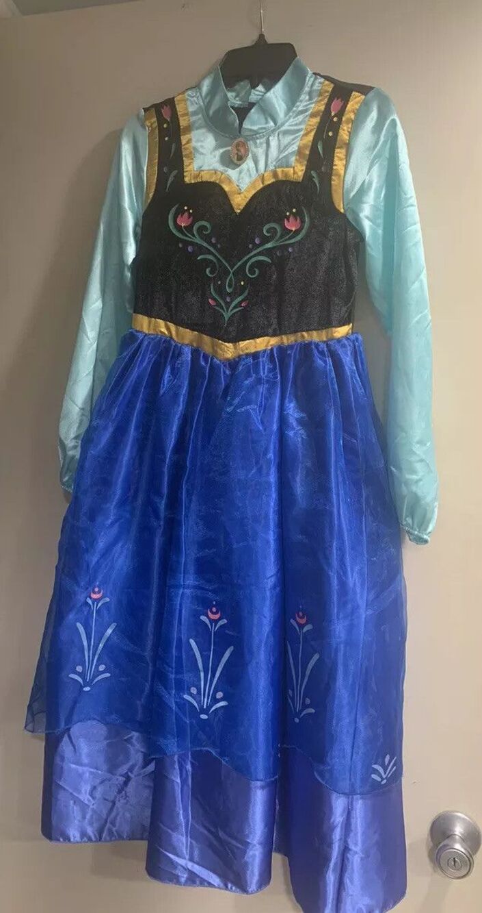 DISNEY STORE FROZEN "ANNA" Costume Girls Size 9/10 Halloween Princess Dress Up - Picture 10 of 11